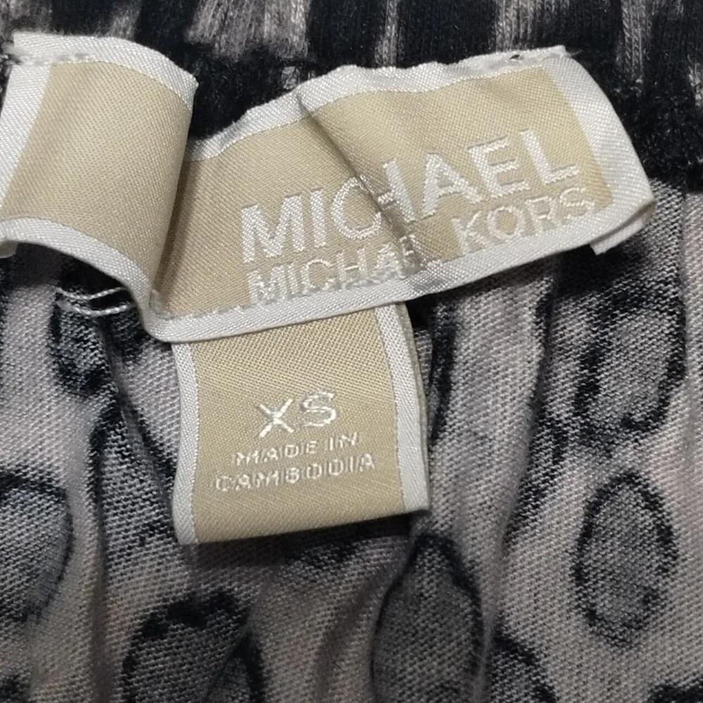 Michael Kors Black Leopard Print Blouse (XS)